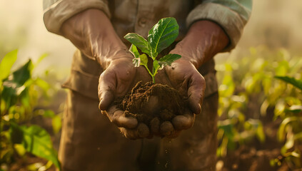 Fototapeta premium plant in the hand