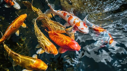 fish swimming in a pond