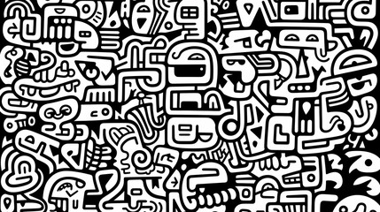 Abstract seamless doodle background, artistic background