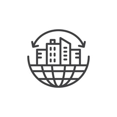 Urban Sprawl line icon