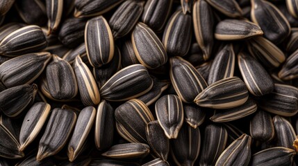 Sunflower seed texture. Photo from above.