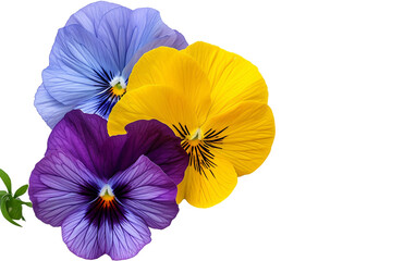 Pansy Blossom On Transparent Background.