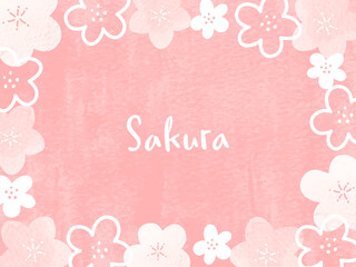 ラフな桜のフレーム_11