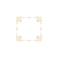 Fototapeta premium set border with gold outline color design