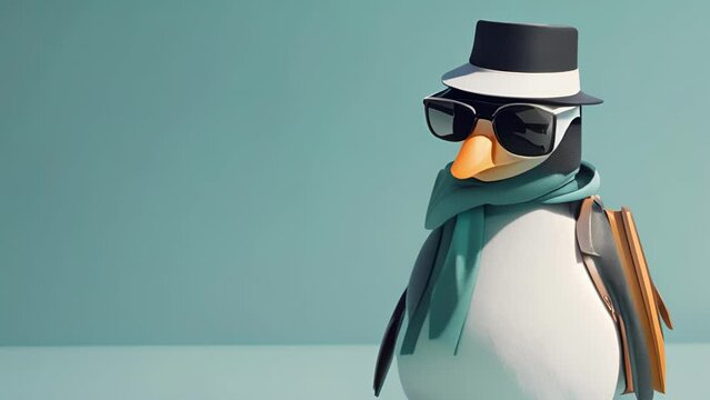 Cartoon digital avatars of Arctic, the penguin travel agent