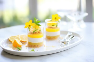 Obraz na płótnie Canvas lemon cupcakes with candied lemon slice