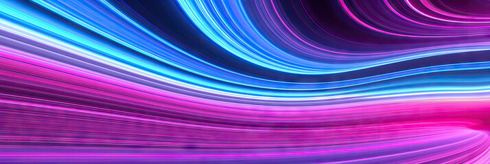 3d rendering of abstract colorful vivid purple-blue  pink tone background, bright glowing neon led on glossy reflection background. futuristic technology background