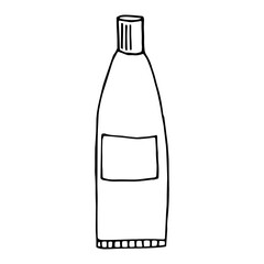tube of cream hand drawn in doodle style. minimalism, monochrome, scandinavian.