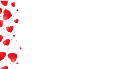 Valentine's Day frame with heart ornament. Valentine's Day decoration. Valentine's day background with transparent background.