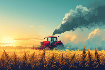 Agriculture: Practices such as burning of crop residues and use of fertilizers contribute to air pollution