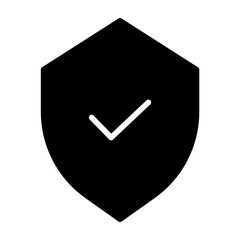 Shield Check solid glyph icon