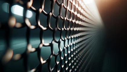 Foto op Plexiglas  a segment of an iron fence © Erion