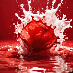 red liquid splash