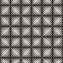Vector seamless pattern. Repeating geometric elements. Stylish monochrome background design.