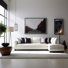 modern living room, Modern living room sofa, GenerativeAI
