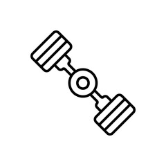 Axle outline icons, minimalist vector illustration ,simple transparent graphic element .Isolated on white background