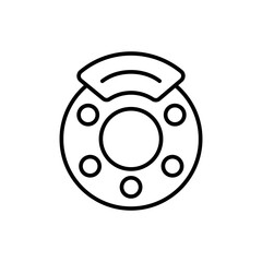 Brake outline icons, minimalist vector illustration ,simple transparent graphic element .Isolated on white background
