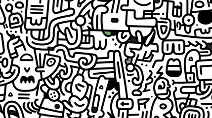 Obraz premium Abstract seamless doodle background, artistic background