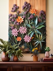 Blooming Desert Floral Forest Wall Art - Fusion of Desert Florals and Dense Woods