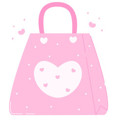 Pink shopping bag doodle