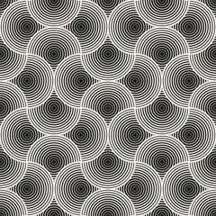Vector seamless pattern. Repeating geometric elements. Stylish monochrome background design.
