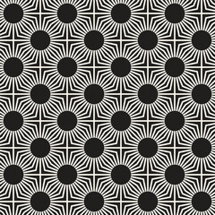 Vector seamless pattern. Repeating geometric elements. Stylish monochrome background design.