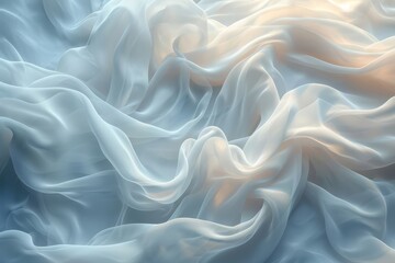 Obraz premium Texture, background, gradient frosted glass, flowing, transparent, elegant curves, coconut milk pantone color