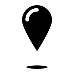 vector icon of simple forms of point of location