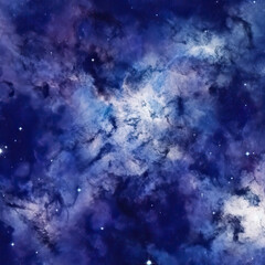 Painting of a Vast Space Filled With Shimmering Stars