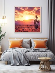 Bohemian Desert Sunsets Wall Art | Modern Landscape Canvas Print