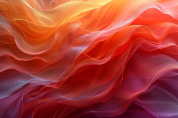 Obraz premium Texture, background, gradient frosted glass, flowing, transparent, elegant curves, Red Dahlia pantone color