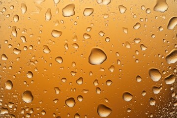 Water drops on beer glass. Background texture.