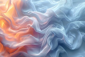 Obraz premium Texture, background, gradient frosted glass, flowing, transparent, elegant curves, coconut milk pantone colors