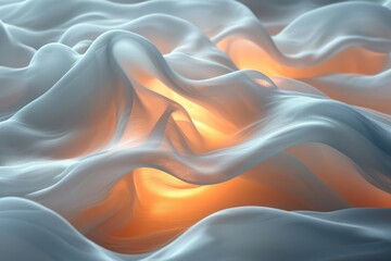 Obraz premium Texture, background, gradient frosted glass, flowing, transparent, elegant curves, milk coconut pantone colors