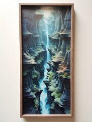 Cascading Canyon Rivers Print: Captivating Depths and Serpentine Paths