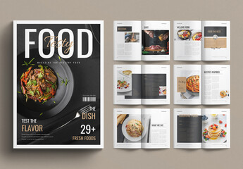Testy Food Magazine Layout Design Template