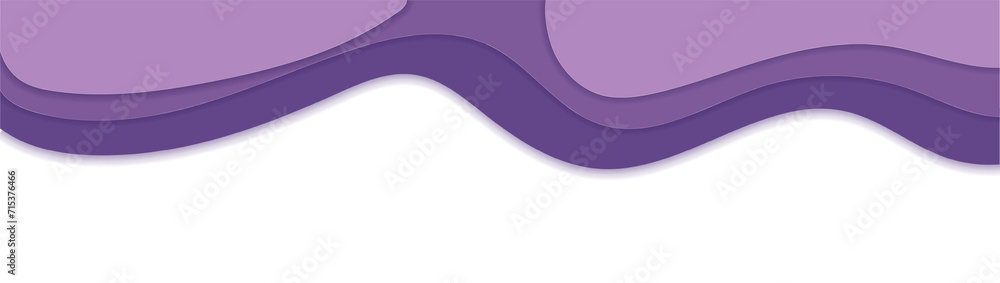 Sticker paper cut divider header for app, banners or posters. set of template dividers shapes for website. c
