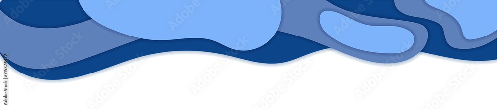 Poster paper cut divider header for app, banners or posters. set of template dividers shapes for website. c