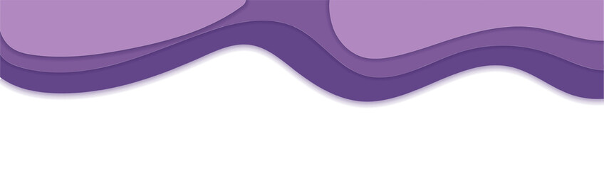 Paper cut Divider Header for App, Banners or Posters. Set of Template Dividers Shapes for Website. Curve Lines, Drops, Wave Collection of Design Element for Top, Bottom Page Web Site.