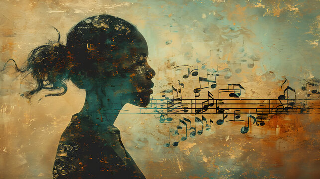 Music notes and Musician