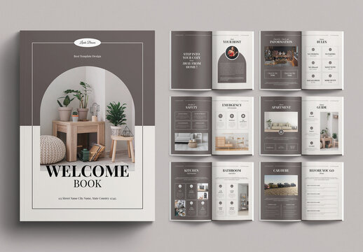 Welcome Book Template Magazine Design Layout