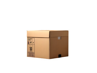 cardboard box on white background