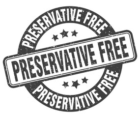 preservative free stamp. preservative free label. round grunge sign