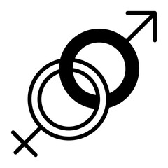 Gender solid glyph icon