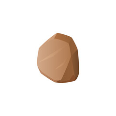 Single stone icon or symbol, flat vector illustration isolated on background.