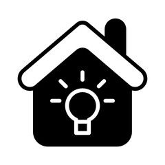 House Light solid glyph icon