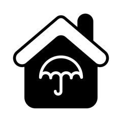 House Umbrella solid glyph icon