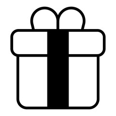 Gift solid glyph icon