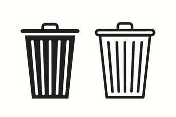 trash can bin vector illustration