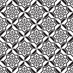 Fototapeta premium Abstract geometric seamless pattern. Black and white. Modern stylish texture. Vector background